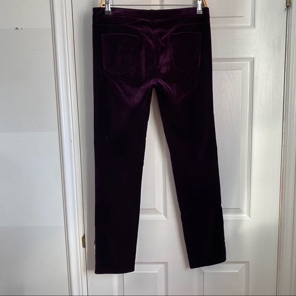 Victoria Beckham Purple Velvet Ankle Pants - Picture 7 of 8